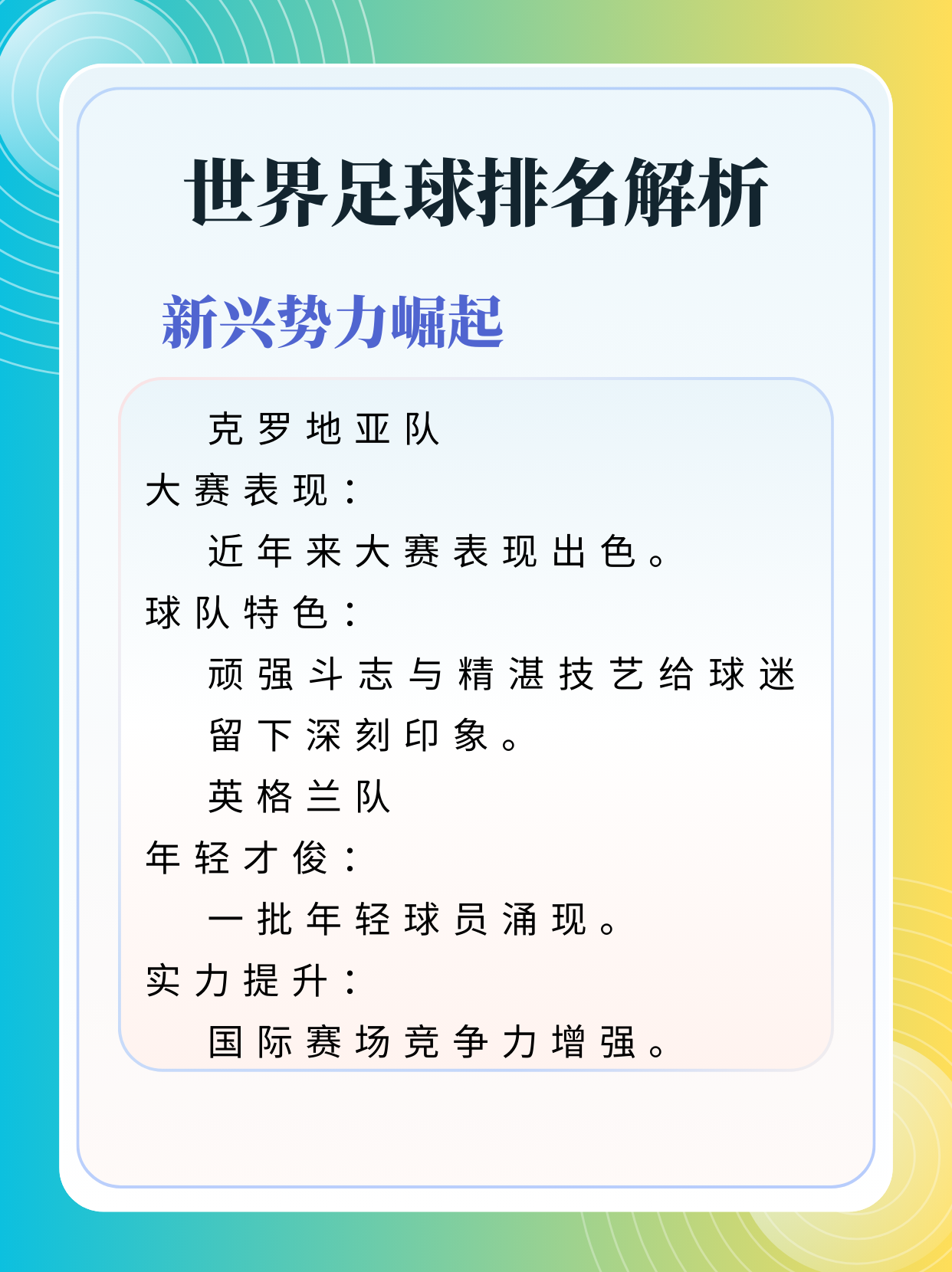 世界足球最新排名背后的故事与意义